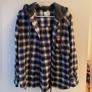 American Eagle Hooded Flannel